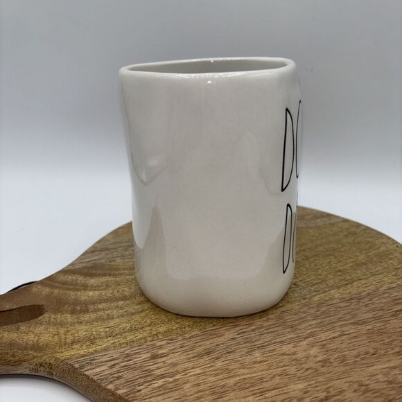 Rae Dunn Artisan Collection "DOG DAD" Mug Cup Coffee Magenta White/Black  NWOT - Picture 4 of 6